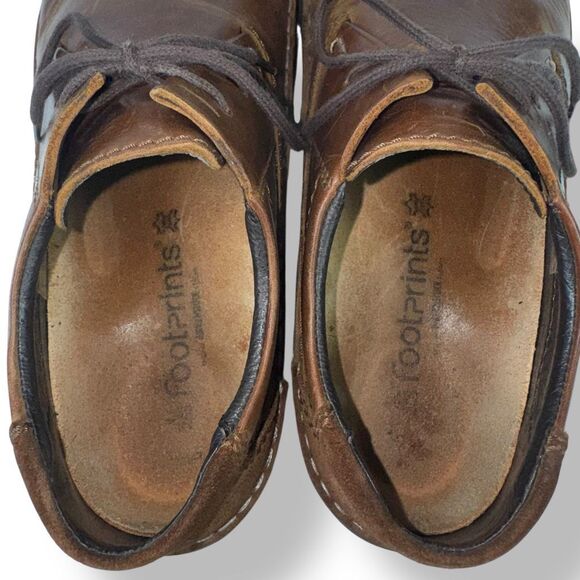 Birkenstock Footprints Memphis Oxford Brown Leather Suede Lace Up Casual 41 / 8 - Picture 11 of 13